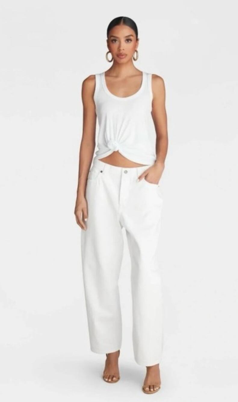 KBB KAHLANA MID -STRAIGHT MID RISE LEG VINTAGE WHITE JEANS NWT